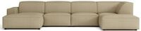 Selsey Sellmo - Wohnlandschaft , Chenille Dunkelbeige, 366 cm - Beige
