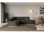 ALTDECOR Ecksofa in L-Form MARI-L1-v1 - 243x171x83 cm Schwarz - Corner Sofa Bett