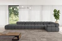 ALTDECOR Modulares Sofa Ecksofa in L-Form - Felto-L3 - 475x190x70 cm Grau Corner