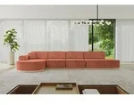 ALTDECOR Ecksofa in L-Form ARRIO-L3 - 413x171x83 cm Apricot - Corner Sofa Bett