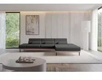 ALTDECOR Ecksofa mit Elektrischer Sitztiefenverstellung MONA - 316x205x85 - Schwarz -