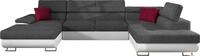 MIRJAN24 Ecksofa Cotere Bis, Bettkasten, U-Form (Soft 017 + Uttario Velvet 2971 +