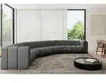ALTDECOR Modulares Sofa Ecksofa in U-Form - Lazro-U1 - 373x373x70 cm Dunkelgrau -