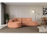 ALTDECOR Ecksofa in L-Form MARI-L1-v3 - 243x171x83 cm Apricot - Corner Sofa Bett