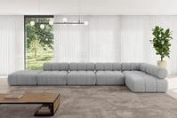 ALTDECOR Modulares Sofa Ecksofa in L-Form - Favio-L3 - 475x190x70 cm Hellgrau