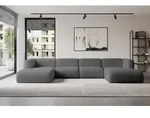 ALTDECOR Ecksofa - MIRA-U2 - 408x179x70 - Grau - Corner Sofa Eckcouch Couch U-Form,