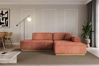 ALTDECOR Ecksofa in L-Form IREA-L1-v2 232x165x80 cm Apricot Corner Sofa Eckcouch