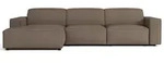 Selsey Sellmo - Ecksofa, Chenille Hellbraun, 287 cm - Hellbraun