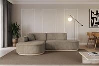 ALTDECOR Ecksofa in L-Form MARI-L1-v1 - 243x171x83 cm Braun - Corner Sofa Bett
