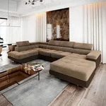 Masseno Ecksofa CASONE L-Form mit Schlaf- und naufbewahrung, U-Form, Schlafsofa,