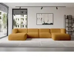 ALTDECOR Ecksofa - MIRA-U2 - 408x179x70 - Senfgelb - Corner Sofa Eckcouch Couch