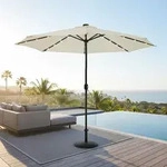 Mucola Sonnenschirm &Oslash;3m inkl. LED Gartenschirm 360&deg; drehbar Terrassenschirm