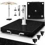 tillvex&reg; Granit Sonnenschirmst&auml;nder mit Rollen & Transportgriff Schwarz - 27...