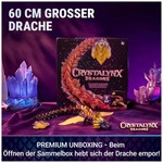 CrystaLynx Solaria, 60cm beweglicher Drache, Sammelfigur in Sammelbox, Fidget...
