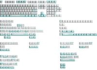 HYTE Firefly Keycap Set weiss/tuerkis - Wei&szlig;