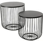Metalltische, 41&ndash;47 cm, CINDY, 2er Set