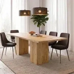 Esstisch MAHO 200 x 100 cm aus Mangoholz, Natur - Esszimmertisch mit stabilem