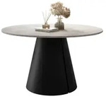 MIRJAN24 Tisch Calma 120, Esszimmer Tisch, Beine aus Stahl (Farbe: Schwarz /