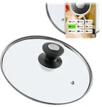 KADAX Topfdeckel "Barletta", Universaldeckel aus Glas mit Schwarzmatt griff, 20 cm
