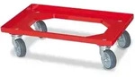 Logistikroller/Transportroller Beh&auml;lter 600 x 400 mm, rot, 4...
