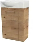 Fackelmann SBC MILANO G&auml;ste WC Set 2-teilig 45 cm, Braun hell, links, Keramik