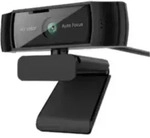 Nilox Webcam NXWCA2K12 2K Schwarz mit Autofokus und USB-Anschluss - Schwarz