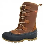 Kamik Snowgem Damenschuhe Gef&uuml;ttert Winterstiefel Braun Freizeit - Schwarz - 36