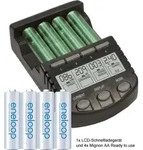 Schnelladeger&auml;t mit LCD-Display + 4x Panasonic eneloop Standard AA Mignon...