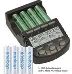 ALPHA700 Schnellladeger&auml;t mit LCD-Display inkl. 4x Sanyo HR-4UTG