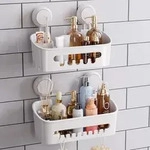Duschablage ohne Bohren Saugnapf Extra Stark 2er Set Wei&szlig; M&L - Wei&szlig;