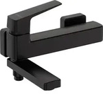 Wall-mounted bathtub mixer - with folding spout - Schwarz
