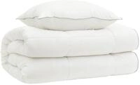 vidaXL Bettdecke und Kissen Set 2 stk. 150x200 cm 4 Jahreszeiten Wolle - Wei&szlig;