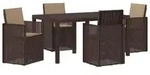 vidaXL Garten Essgruppe 5 stk. Braun und Taupe PP - Braun