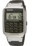 Casio Armbanduhr CA-56-1ER Rechnerfunktion schwarz silber - Silber