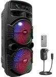 Pyle Partybox, Bluetooth Lautsprecher Gro&szlig; &ndash; 600W Boombox mit Lichteffekten -