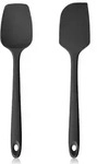 Silikon Pfannenwender 2er Set Schwarz 29cm Hitzebest&auml;ndig bis 315&deg;C Antihaft