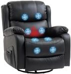 HOMCOM Relaxsessel mit Massagefunktion TV-Sessel mit Liegefunktion - Schwarz