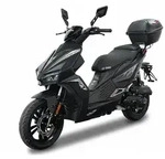Motorroller Matador A7, 50ccm 45 km/h, Euro 5, mattschwarz mit Top Case GT...