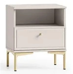 Selsey Sandro - Nachttisch, Taupe, 45 cm - Taupe