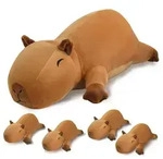 Capybara Pl&uuml;schtier mit 4 Babys, weiches Pl&uuml;schkissen, Geschenk f&uuml;r Kinder