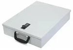 Relaxdays Dokumentenkassette, DIN A4, mit Zahlenschloss, Tragegriff, HxBxT: 7x37x27