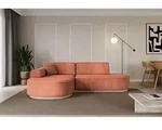 ALTDECOR Ecksofa in L-Form MARI-L1-v1 - 243x171x83 cm Apricot - Corner Sofa Bett