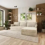 Masseno Ecksofa ANKO mit Metallgestell, Modulares Schlafsofa aus Schaumstoff,