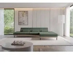 ALTDECOR Ecksofa mit Elektrischer Sitztiefenverstellung MONA - 316x205x85 - Gr&uuml;n -
