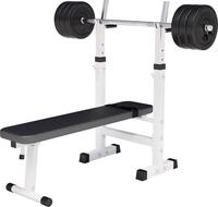 GORILLA SPORTS&reg; Hantelbank - inkl. Hantelset 38kg, Ablage, Dip-Station,