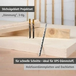 wolfcraft Stichs&auml;geblatt Set D&auml;mmung 3-tlg. - Schnelle Schnitte XPS Holzfaser
