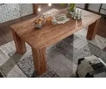 MASSIVMOEBEL24 Esstisch Teak 250x110x76 natur unbehandelt BASSANO #101