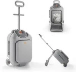 Kinderkraft CABBY Kinderkoffer 2-in-1 Ride-on Handgep&auml;ckformat mit Sitz LED-R&auml;der