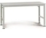 Manuflex Arbeits-Grundtisch UNIVERSAL Standard mit Melaminplatte, BxTxH =
