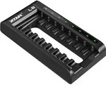 XTAR Battery charger AA/AAA 1 5 V i 1 2V smart - 8 slots - Schwarz